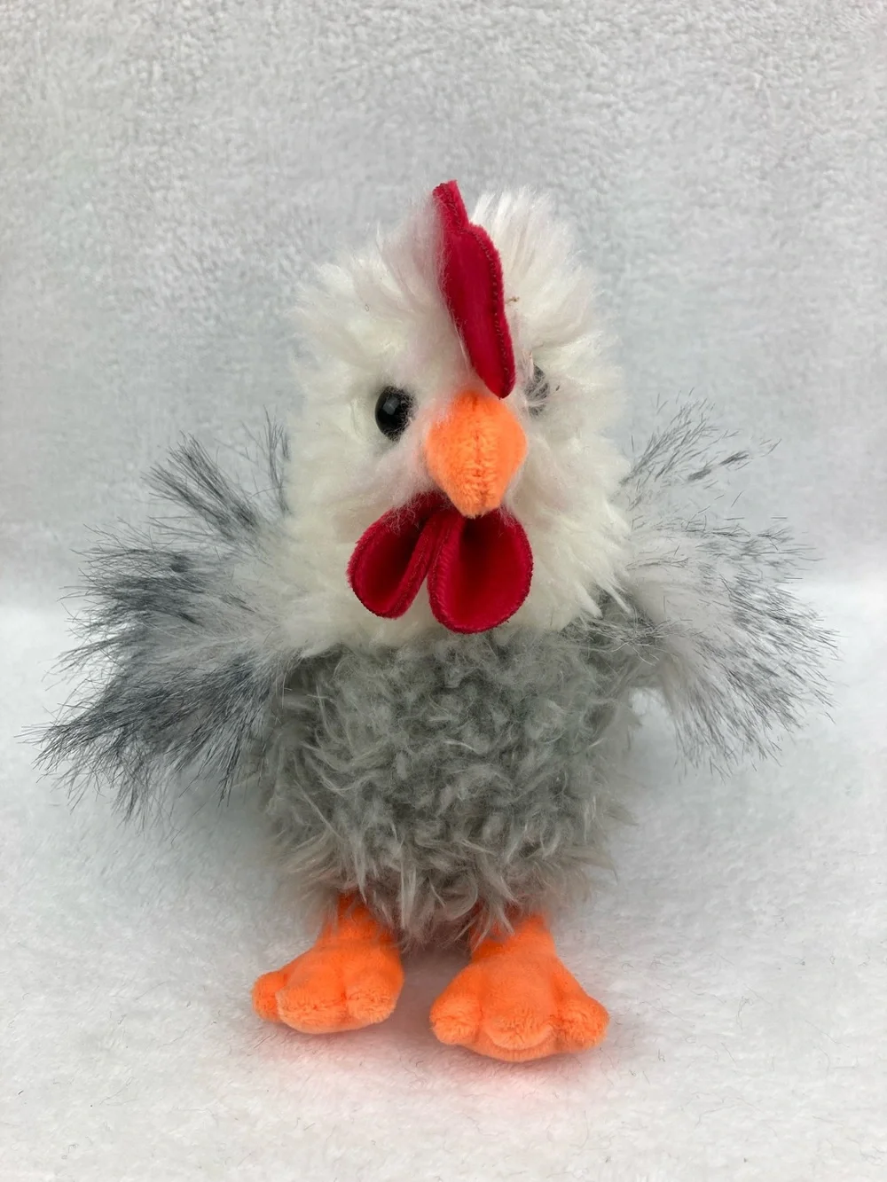 Walmart Way To Celebrate Shaggy Rooster Gray Plush Stuffed Animal Toy 7.5”